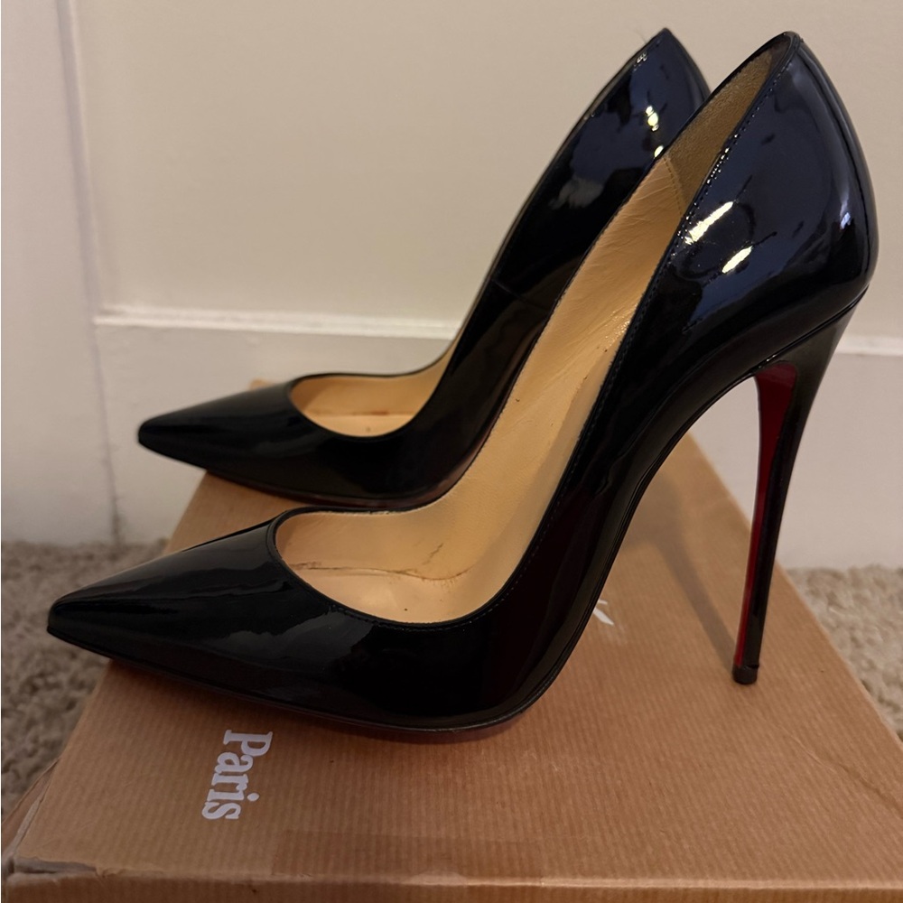 Christian Louboutin Black Patent Heels - Picture 2 of 6